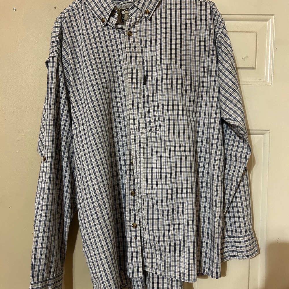 Drake waterfowl wing shooter button up